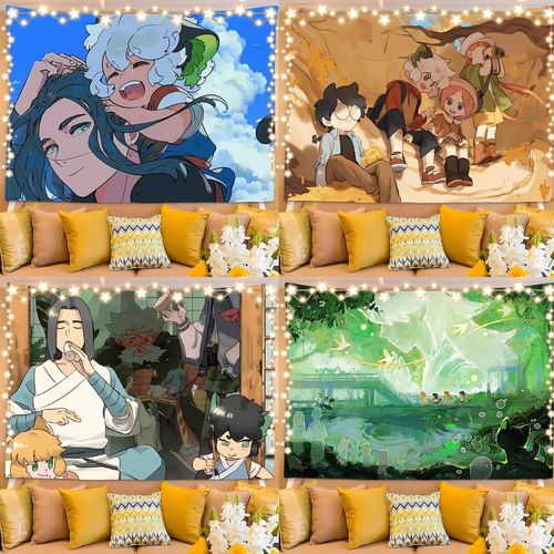 羅小黑戰(zhàn)記2次元墻掛布 為宿舍房間注入動漫活力